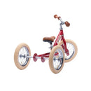Tribike Steel 2 in 1 Vintage Edition Red 3 Wheeler