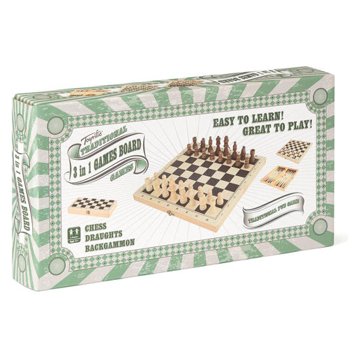 Toyrific 3-In-1 Board Games Set