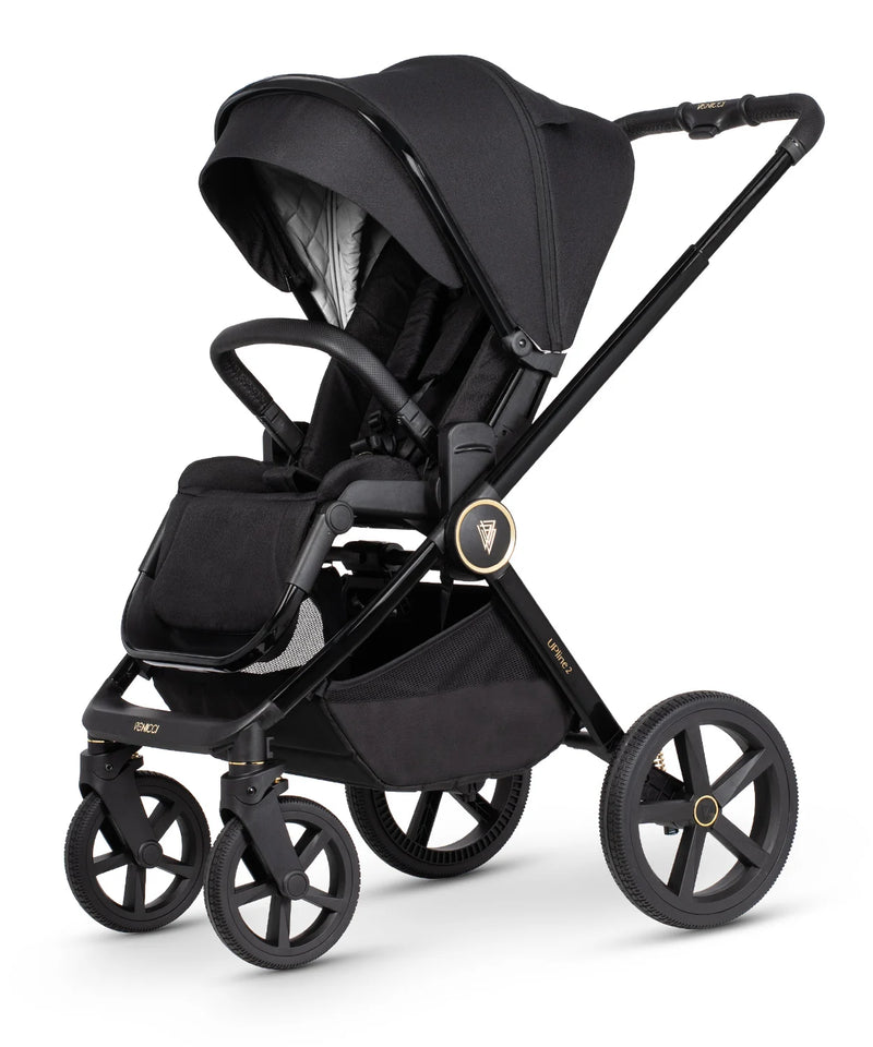Venicci Upline 2 All Black Pram 11 Piece Bundle