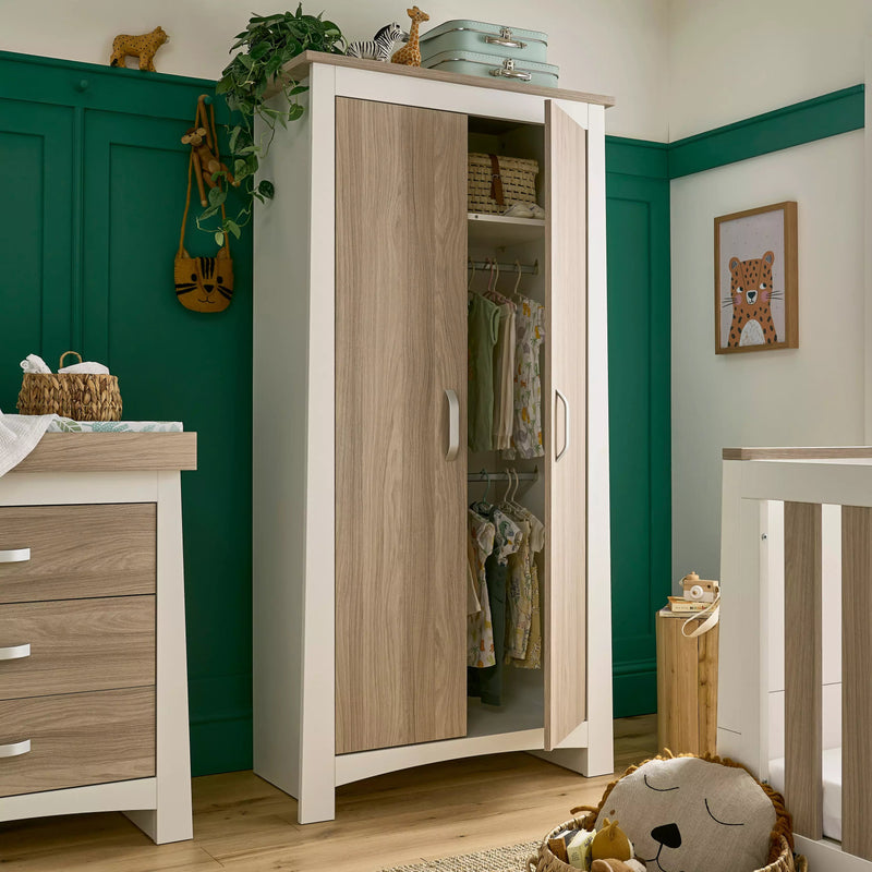 Cuddle Co Ada Wardrobe - White & Ash