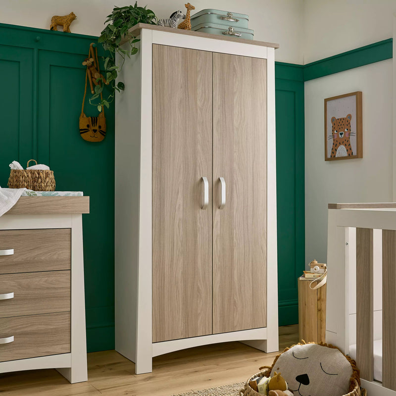 Cuddle Co Ada Wardrobe - White & Ash