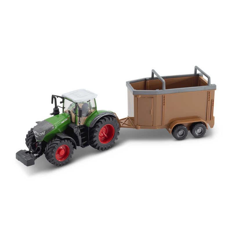 Bburago Farm: Fendt Tractor With Livestock Trailer