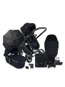 iCandy Peach 7 Black Pushchair and Carrycot - Complete Bundle (Jet Black)