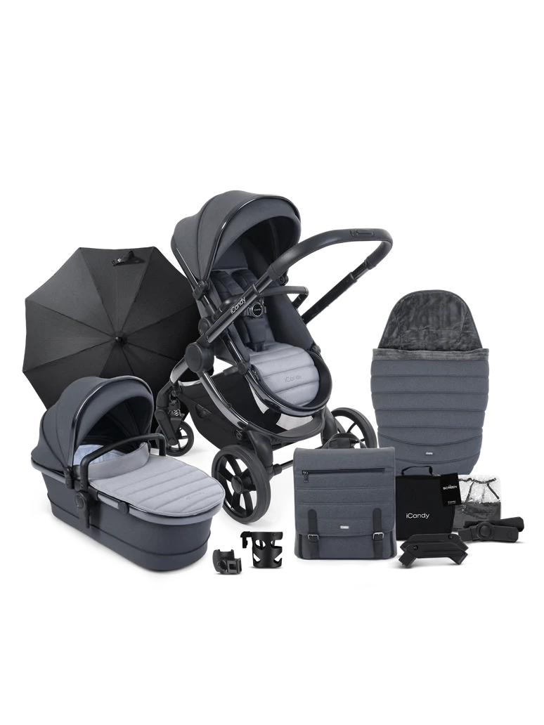 iCandy Peach 7 Phantom Truffle Pushchair and Carrycot - Complete Bundle