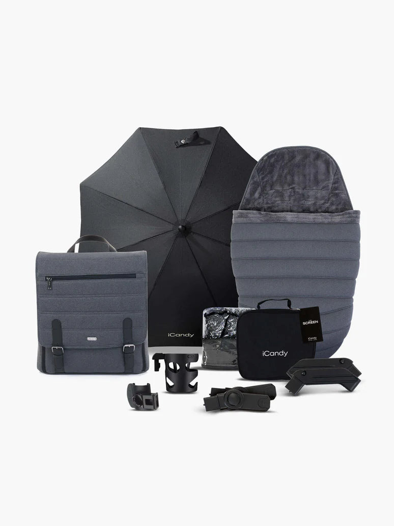 iCandy Peach 7 Phantom Truffle Pushchair and Carrycot - Complete Bundle