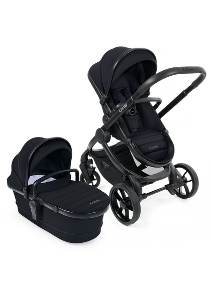 iCandy Peach 7 Pram With Bundle Bag & Footmuff (Matte Black)