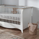 Cuddle Co Clara 2 Piece Nursery Furniture Set (Cot Bed & Dresser) - White & Ash
