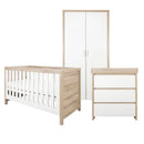 Tutti Bambini Modena 3 Piece Nursery Furniture Set (White/Oak)
