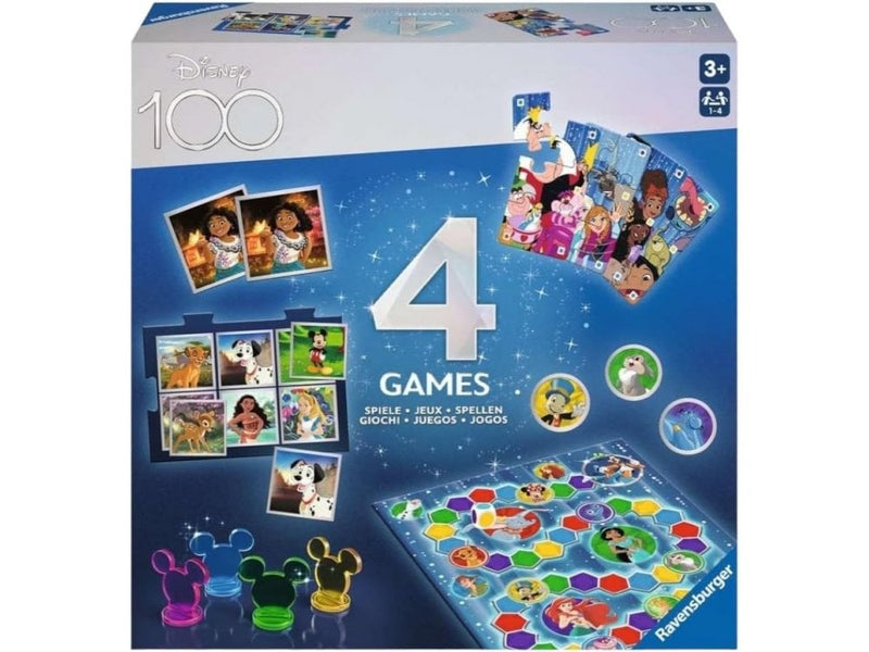 Disney 100th Anniversary 4 in 1 Board Game Set