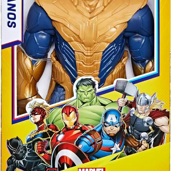 Marvel Thanos Action Figure Parlante, 15 Frasi, Guanto Con Luci, Batterie Incluse