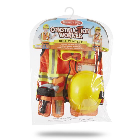 Melissa & Doug Construction Worker Role Play Set - 3 tp 6 Years