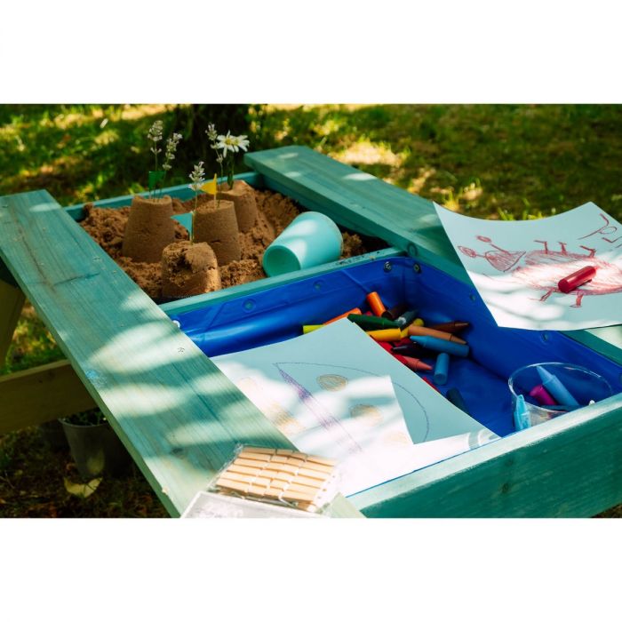 Plum Surdside Sand Pit And Water Wooden Picnic Table