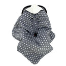 Little Love Blanket 3 Point- Grey And White Spot