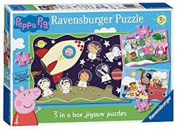 Peppa Pig 3 in a box Puzzles - David Rogers Toymaster