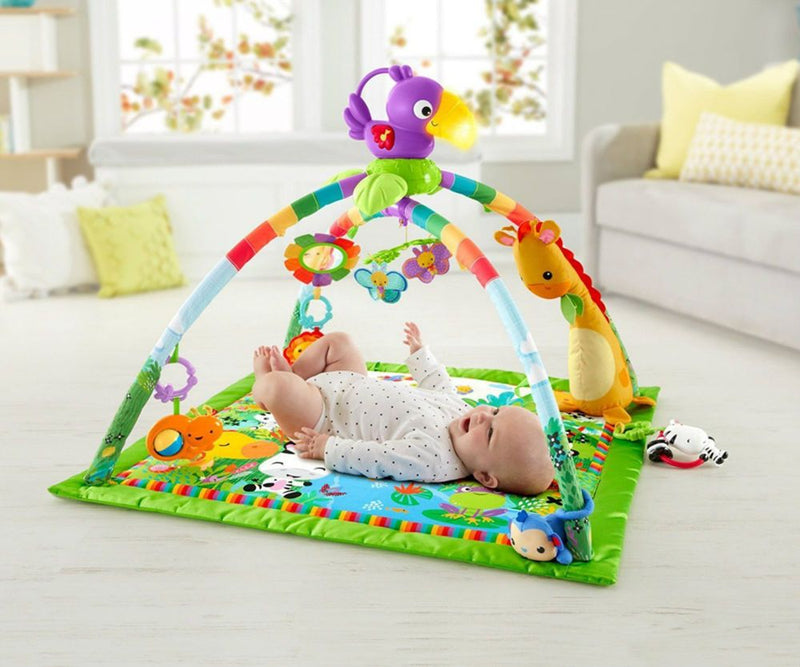 Fisher Price Rainforest Music and Lights Deluxe Gym Play Mat - David Rogers Toymaster