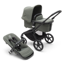 Bugaboo Fox 5 Carrycot And Seat Pushchair - Forrest Green/Black Chassis