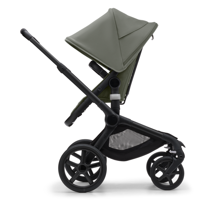 Bugaboo Fox 5 Carrycot And Seat Pushchair - Forrest Green/Black Chassis