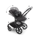 Bugaboo Fox 5 Carrycot And Seat Pushchair - Forrest Green/Black Chassis