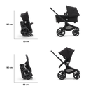 Bugaboo Fox 5 Carrycot And Seat Pushchair - Midknight Black/Black Chassis
