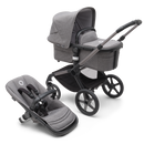 Bugaboo Fox 5 Carrycot And Seat Pushchair -Grey Melange/Graphite Chassis