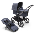 Bugaboo Fox 5 Carrycot And Seat Pushchair - Stormy Blue/Graphite Chassis