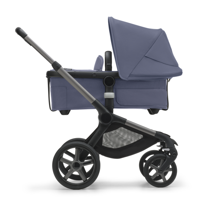 Bugaboo Fox 5 Carrycot And Seat Pushchair - Stormy Blue/Graphite Chassis