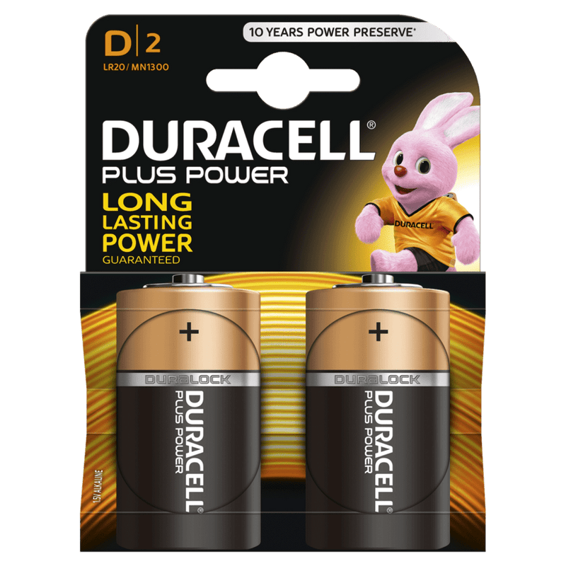 Duracell D Batteries 2 Pack - David Rogers Toymaster