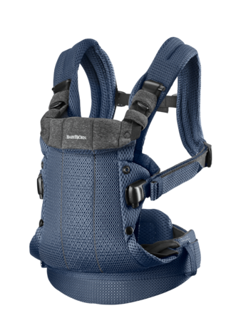 Baby Bjorn - Baby Carrier Harmony With Bib - Navy Blue - 3D Mesh