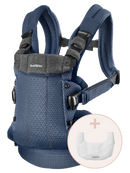 Baby Bjorn - Baby Carrier Harmony With Bib - Navy Blue - 3D Mesh