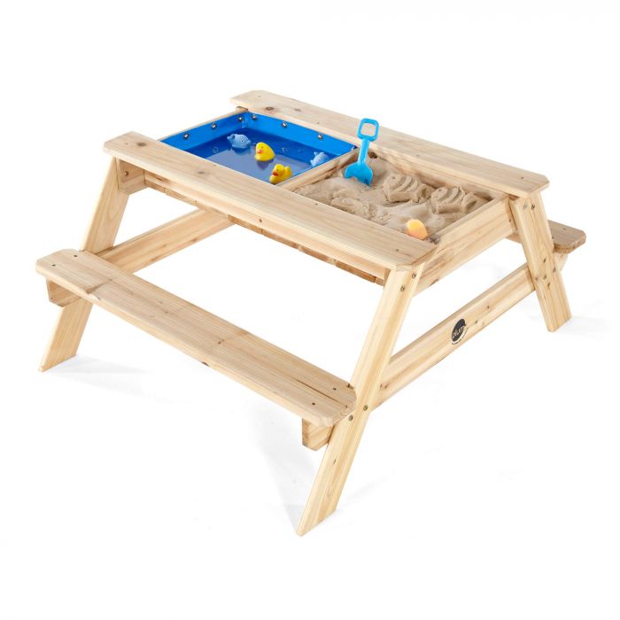 Plum Surdside Sand Pit And Water Wooden Picnic Table